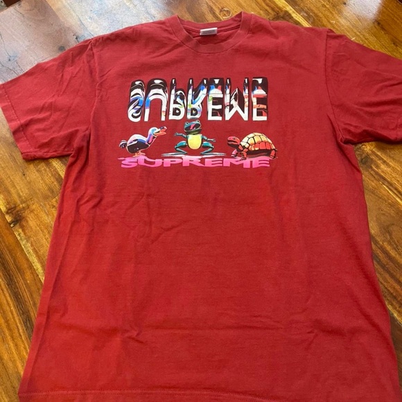 Supreme Other - Supreme Vintage red t-shirt medium upside down logo